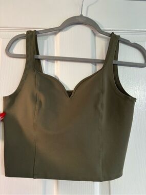 Abercrombie & Fitch Olive Cropped Tank